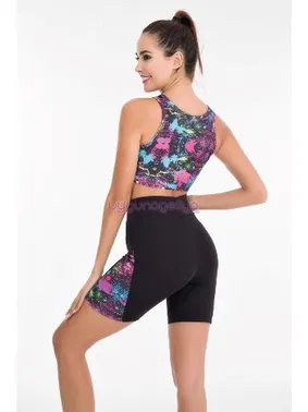 Lady Kadın Fitness Kısa Tayt Büstiyer Spor Takım Lady 4002 - Alternatif Görünüm