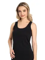 Kadın Geniş Askılı İnce Dantelli Pamuk Atlet LüxDrm 052 detay görünüm