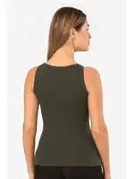 Halter Yaka Fitilli Yeşil Kadın Atlet Türen 3403 Haki görsel 4