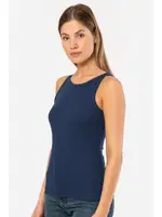 Askılı Halter Yaka Fitilli Kadın Atlet Türen 3403 Lacivert detay görünüm