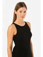 Siyah  Halter Yaka Fitilli Kadın Atlet Türen 3403 Siyah görsel 4