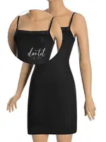 Kadın Ip Askılı Likralı Atlet Kombinezon Jüpon Astar ÖTS 3245 farklı açı