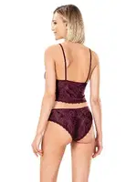 Kadın Jakarlı Şort Takımı Ahu Primoda 9151 Bordo farklı açı