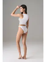 Kadın Kaşkorse %92 Pamuk Crop Atlet Doreanse 9326 Beyaz detay görünüm