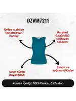Kadın Koyu Yeşil Penye Atlet  Darkzone DZWM7211 farklı açı