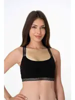 Kadın Modal Büstiyer Sırt Çapraz Detaylı İmer 1117 Siyah