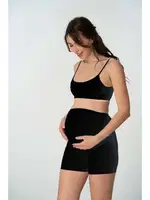 Kadın Modal Hamile Kısa Tayt İmer 4343 Siyah