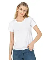 Kadın Pamuklu Kisa Kollu Bisiklet Yaka Esnek Rahat Fanila T-shirt Özkan 25284 Beyaz görsel 4