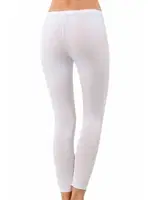 Kadın Pamuklu Likralı Süprem Düz Uzun Tayt Özkan 0415 Beyaz görsel 6