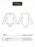 Kadın Pamuklu Likralı Uzun Kollu Yuvarlak Yaka Kancalı Çıtçıtlı Örme Body Özkan 0600 Beyaz görsel 7