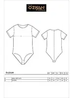 Kadın Pamuklu Yuvarlak Yaka Kısa Kollu Örme Çıtçıtlı Body Özkan 0601 Siyah görsel 9