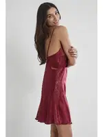 İnce Askılı Saten Dantelli Kadın Gecelik Pierre Cardin 624 Bordo görsel 11