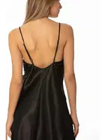 İnce Askılı Saten Dantelli Kadın Gecelik Pierre Cardin 624 Siyah farklı açı