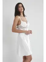 Gögüs Kaplı Saten Dantelli Gecelik Pierre Cardin 665 Ekru görsel 18