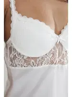 Gögüs Kaplı Saten Dantelli Gecelik Pierre Cardin 665 Ekru görsel 17