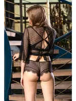 Kadın Siyah Bolero Sütyen Boxer Külot Takım Gallipoli MGP31433 Siyah detay görünüm