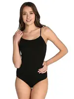 Kadın Siyah Likralı İp Askılı Çıtçıtlı Body Arma Yıldız 3336 Siyah