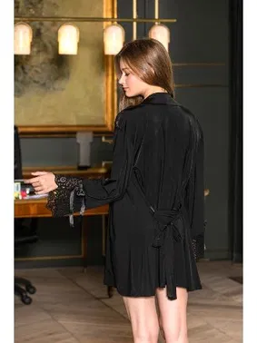 Gallipoli Kadın Siyah Mini Boy Sabahlık Gallipoli MGP11390 - Alternatif Görünüm