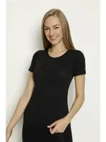 Kadın Siyah Yuvarlak Yaka Fanila Arma Yıldız 3358 Siyah