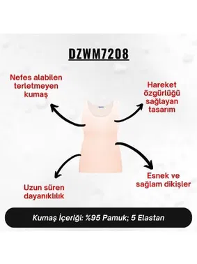 Darkzone Kadın Somon Penye Atlet  Darkzone DZWM7208 - Alternatif Görünüm
