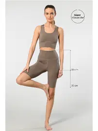 Türen Yüksek Belli Kadın Bisikletçi Tayt Türen 3704