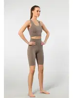 Yüksek Belli Kadın Bisikletçi Tayt Türen 3704 Vizon görsel 4