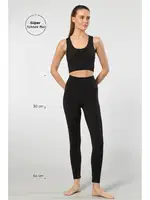 Süper Yüksek Bel Kadın Tayt Türen 3703 Siyah detay görünüm