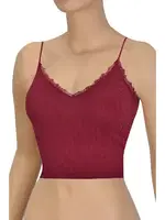 Kadın Sütyen Ip Askılı Likralı Fitilli Esnek Rahat Kumaş ÖTS 3128 Bordo farklı açı