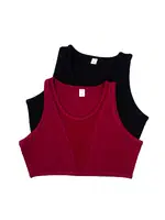 Kadın Sütyen Likralı Tüllü Esnek Rahat Kumaş ÖTS 6077 Bordo görsel 4