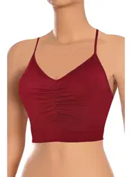 Öts İç Giyim Kadın Sütyen Sporcu Büzgülü Balensiz Esnek Rahat Kumaş ÖTS 6071