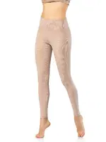 Dalgıç Kumaş Kadın Yüksek Bel Toparlayıcı Taş Gri Fitilli Tayt Kota 411 Gri