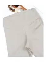 Dalgıç Kumaş Kadın Yüksek Bel Toparlayıcı Taş Gri Fitilli Tayt Kota 411 Gri farklı açı