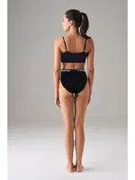 Kadın V Kesim Yüksek Bel Slip Doreanse 7154 Siyah detay görünüm