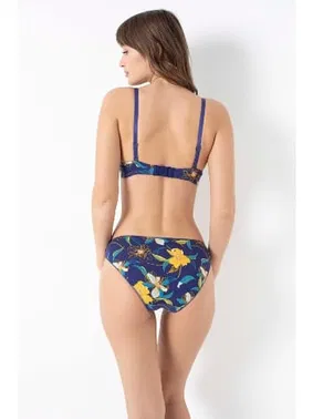 Anıl Kadın Viskon Balenli Destekli Dolgulu Çiçek Baskılı Sütyen ve Slip Takım 4243 - Alternatif Görünüm