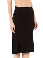 Kadın Viskon Diz Altı Orta Boy Astar Jüpon Kombinezon Özkan 26992 Siyah görsel 4