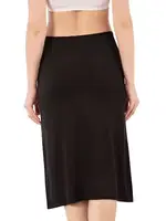 Kadın Viskon Diz Altı Orta Boy Astar Jüpon Kombinezon Özkan 26992 Siyah görsel 5