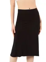 Kadın Viskon Diz Altı Orta Boy Astar Jüpon Kombinezon Özkan 26992 Siyah görsel 6