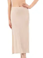 Kadın Viskon Diz Altı Uzun Astar Jüpon Kombinezon Özkan 26975 Ten