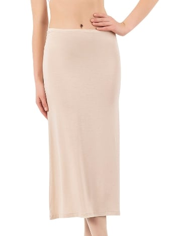 Kadın Viskon Diz Altı Uzun Astar Jüpon Kombinezon Özkan 26975