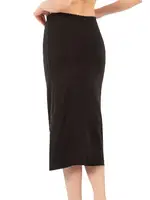 Kadın Viskon Diz Altı Uzun Astar Jüpon Kombinezon Özkan 26975 Siyah görsel 6