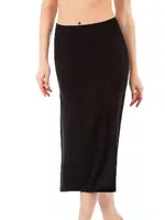 Kadın Viskon Diz Altı Uzun Astar Jüpon Kombinezon Özkan 26975 Siyah görsel 8