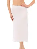 Kadın Viskon Diz Altı Uzun Astar Jüpon Kombinezon Özkan 26975 Beyaz görsel 9