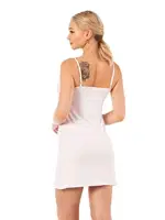 Kadın Viskon Esnek Rahat İp Askılı Atlet Kombinezon Jüpon Astar Özkan 27190 Beyaz görsel 4