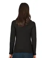 Kadın Viskon Uzun Kollu Yuvarlak Simit Yaka Termal İçlik Özkan 23612 Siyah detay görünüm