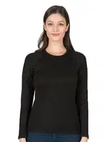 Kadın Viskon Uzun Kollu Yuvarlak Simit Yaka Termal İçlik Özkan 23612 Siyah farklı açı