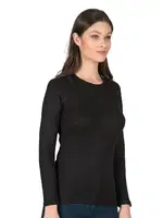 Kadın Viskon Uzun Kollu Yuvarlak Simit Yaka Termal İçlik Özkan 23612 Siyah görsel 5