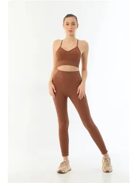 Emay Soft Seamless Ripli Tayt Yoga Takımı MI Emay 3921