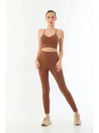 Emay Soft Seamless Ripli Tayt Yoga Takımı MI Emay 3921