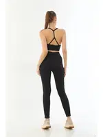 Soft Seamless Ripli Tayt Yoga Takımı MI Emay 3921 Siyah görsel 5