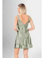 Kalın Askılı 2Li Kısa Gecelik Sabahlık Takımı Ahu Loriva 1924 Yeşil farklı açı